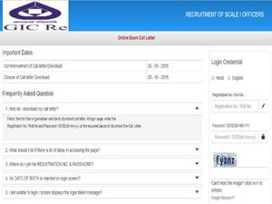 GIC Recruitment 2019: ಆನ್‌ಲೈನ್ ಪರೀಕ್ಷಾ ಪ್ರವೇಶ ಪತ್ರ ರಿಲೀಸ್
