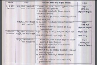 ಕೆಪಿಎಸ್ಸಿ ಪರೀಕ್ಷೆ 2019: ಗ್ರೂಪ್ 'ಎ' ಮತ್ತು 'ಬಿ' ಹುದ್ದೆಗಳ ತಾತ್ಕಾಲಿಕ ವೇಳಾಪಟ್ಟಿ ರಿಲೀಸ್