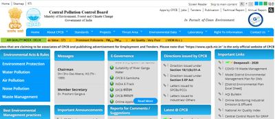 CPCB recruitment 2020: 15 ಸಮಾಲೋಚಕ ಹುದ್ದೆಗಳಿಗೆ ಅರ್ಜಿ ಆಹ್ವಾನ