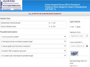 IBPS CRP PO/MT Prelims Admit Card 2021 : ಪ್ರವೇಶ ಪತ್ರ ಡೌನ್‌ಲೋಡ್ ಮಾಡುವುದು ಹೇಗೆ ?