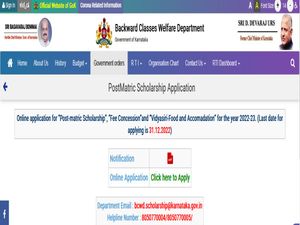 SSP Post Matric Scholarship 2022-23 : ಮೆಟ್ರಿಕ್ ನಂತರದ ವಿದ್ಯಾರ್ಥಿವೇತನಕ್ಕೆ ಡಿ.31ರೊಳಗೆ ಅರ್ಜಿ ಆಹ್ವಾನ