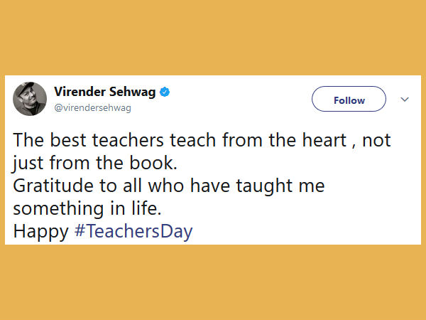 ಟ್ವಿಟರ್ ನಲ್ಲಿ ಶಿಕ್ಷಕರ ದಿನಾಚರಣೆ