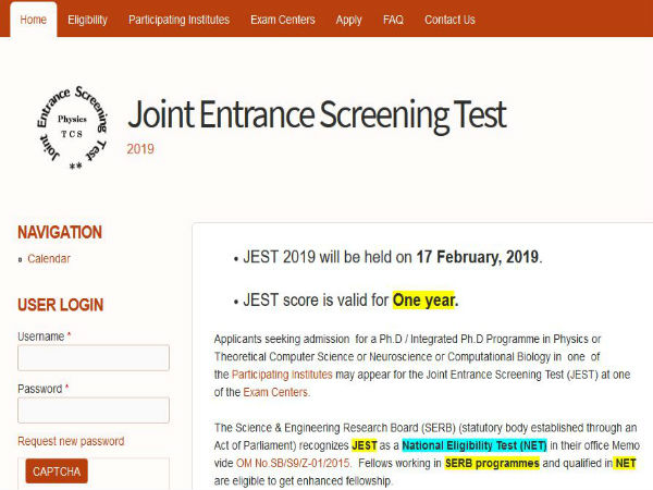 ಜೆಇಎಸ್ ಟಿ 2019: ನವಂಬರ್ 8 ರಿಂದ ರಿಜಿಸ್ಟ್ರೇಶನ್ ಪ್ರಕ್ರಿಯೆ ಆರಂಭ ಜೆಇಎಸ್ ಟಿ 2019: ನವಂಬರ್ 8 ರಿಂದ ರಿಜಿಸ್ಟ್ರೇಶನ್ ಪ್ರಕ್ರಿಯೆ ಆರಂಭ
