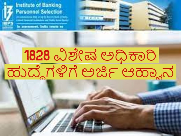 ಐಬಿಪಿಎಸ್ ನಲ್ಲಿ 1828 ವಿಶೇಷ ಅಧಿಕಾರಿ ಹುದ್ದೆಗಳ ನೇಮಕಾತಿ ಐಬಿಪಿಎಸ್ ನಲ್ಲಿ 1828 ವಿಶೇಷ ಅಧಿಕಾರಿ ಹುದ್ದೆಗಳ ನೇಮಕಾತಿ