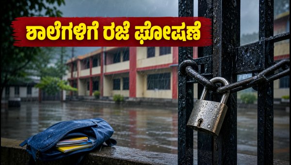 ದಕ್ಷಿಣ ಕನ್ನಡದಲ್ಲಿ ಶಾಲೆಗಳಿಗೆ ರಜೆ ಘೋಷಣೆ