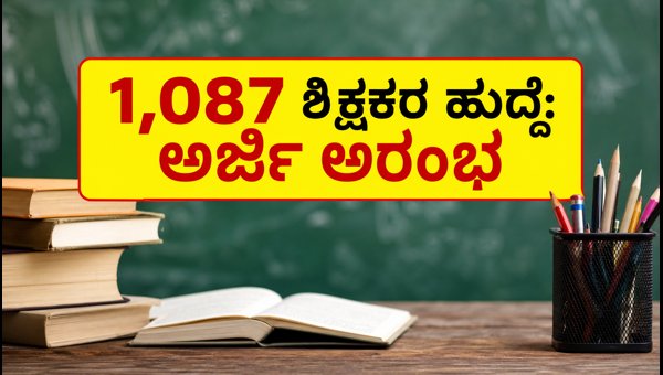 KREIS ಶಿಕ್ಷಕರ ನೇಮಕಾತಿ: 1,087 ಹುದ್ದೆಗಳಿಗೆ ಅರ್ಜಿ ಆರಂಭ