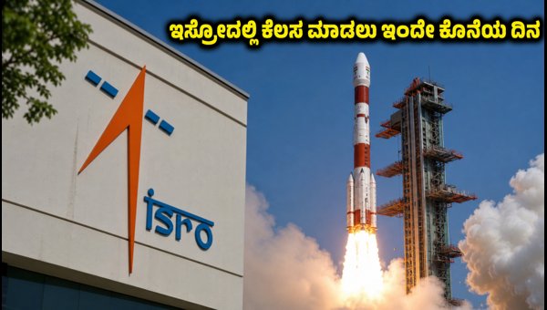 ಇಸ್ರೋ ನೇಮಕಾತಿ: ಅರ್ಜಿ ಸಲ್ಲಿಸಲು ಇಂದೇ ಕೊನೆಯ ದಿನ