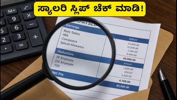 ಸ್ಯಾಲರಿ ಸ್ಲಿಪ್ ಪರಿಶೀಲನೆ: ಈ ತಪ್ಪುಗಳನ್ನು ಮಾಡಬೇಡಿ