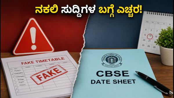 CBSE 2027 ಪರೀಕ್ಷಾ ವೇಳಾಪಟ್ಟಿ: ನಕಲಿ ಸುದ್ದಿಗಳ ಬಗ್ಗೆ ಎಚ್ಚರ