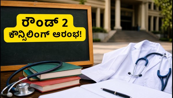 NEET UG 2026 ರೌಂಡ್ 2 ಕೌನ್ಸಿಲಿಂಗ್ ಆರಂಭ: ಹೀಗೆ ಮಾಡಿ ನೋಂದಣಿ NEET UG 2026 ರೌಂಡ್ 2 ಕೌನ್ಸಿಲಿಂಗ್ ಆರಂಭ: ಹೀಗೆ ಮಾಡಿ ನೋಂದಣಿ