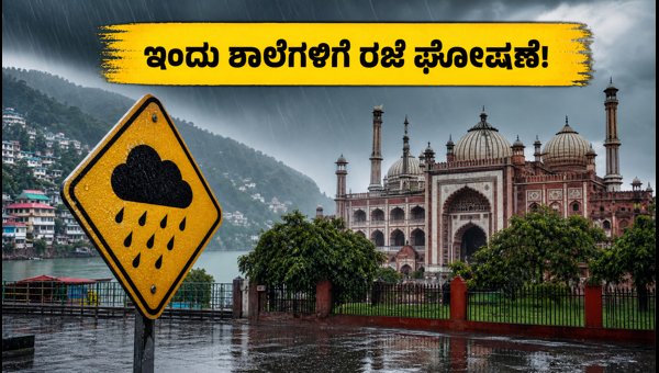 ಭಾರೀ ಮಳೆ: ಇಂದು ಶಾಲೆಗಳಿಗೆ ರಜೆ ಘೋಷಣೆ! ಭಾರೀ ಮಳೆ: ಇಂದು ಶಾಲೆಗಳಿಗೆ ರಜೆ ಘೋಷಣೆ!
