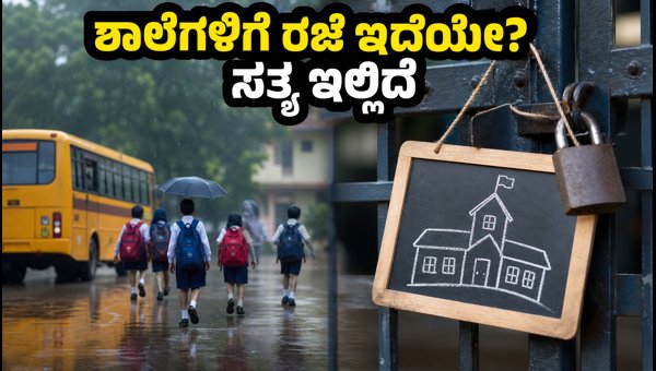 ಇಂದು ಶಾಲೆಗಳಿಗೆ ರಜೆ ಇದೆಯೇ? ಸತ್ಯ ಇಲ್ಲಿದೆ ಇಂದು ಶಾಲೆಗಳಿಗೆ ರಜೆ ಇದೆಯೇ? ಸತ್ಯ ಇಲ್ಲಿದೆ