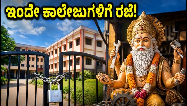 ತ್ರಿಪುರಾದಲ್ಲಿ ವಿಶ್ವಕರ್ಮ ಪೂಜೆ: ಕಾಲೇಜುಗಳಿಗೆ ಇಂದೇ ರಜೆ! ತ್ರಿಪುರಾದಲ್ಲಿ ವಿಶ್ವಕರ್ಮ ಪೂಜೆ: ಕಾಲೇಜುಗಳಿಗೆ ಇಂದೇ ರಜೆ!