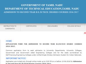 பி.இ. படிப்பில் நேரடியாக 2-ம் ஆண்டில் ஆன்-லைனில் விண்ணப்பிக்கலாம்...!!