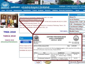வேலை வேண்டுமா..? அண்ணா பல்கலைக் கழகத்தில் வேலை வாய்ப்பு!