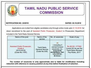 ரூ. 1.70 லட்சம் சம்பளத்திற்கு டிஎன்பிஎஸ்சி-யில் வேலை வாய்ப்பு!