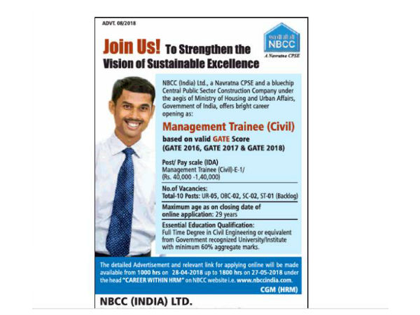 இன்ஜினிரிங் பட்டதாரிகளுக்கு நேஷனல் பில்டிங் கன்ஸ்ரக்ஷன் கார்ப்பரேஷனில் வேலை!