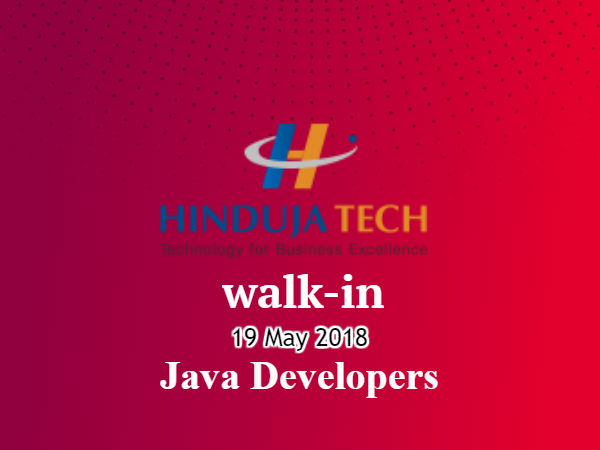  மே-19 கிண்டியில் ஜாவா டெவலப்பர் வாக்-இன்!