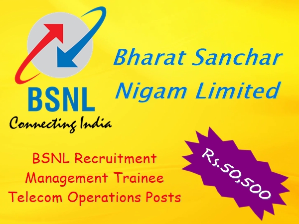 ரூ.50 ஆயிரம் ஊதியத்தில் பி.இ பட்டதாரிகளுக்கு பிஎஸ்என்எல் நிறுவனத்தில் வேலை வாய்ப்பு! ரூ.50 ஆயிரம் ஊதியத்தில் பி.இ பட்டதாரிகளுக்கு பிஎஸ்என்எல் நிறுவனத்தில் வேலை வாய்ப்பு!