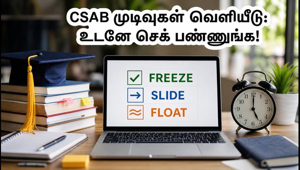 CSAB 2026 ஸ்பெஷல் ரவுண்ட் 1 முடிவுகள் வெளியீடு! CSAB 2026 ஸ்பெஷல் ரவுண்ட் 1 முடிவுகள் வெளியீடு!