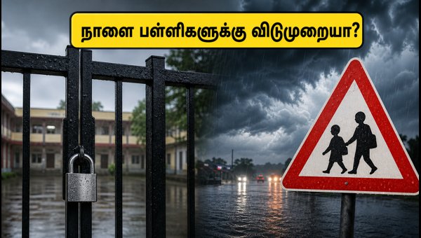 கனமழை: நாளை பள்ளிகளுக்கு விடுமுறை அறிவிக்கப்படுமா?