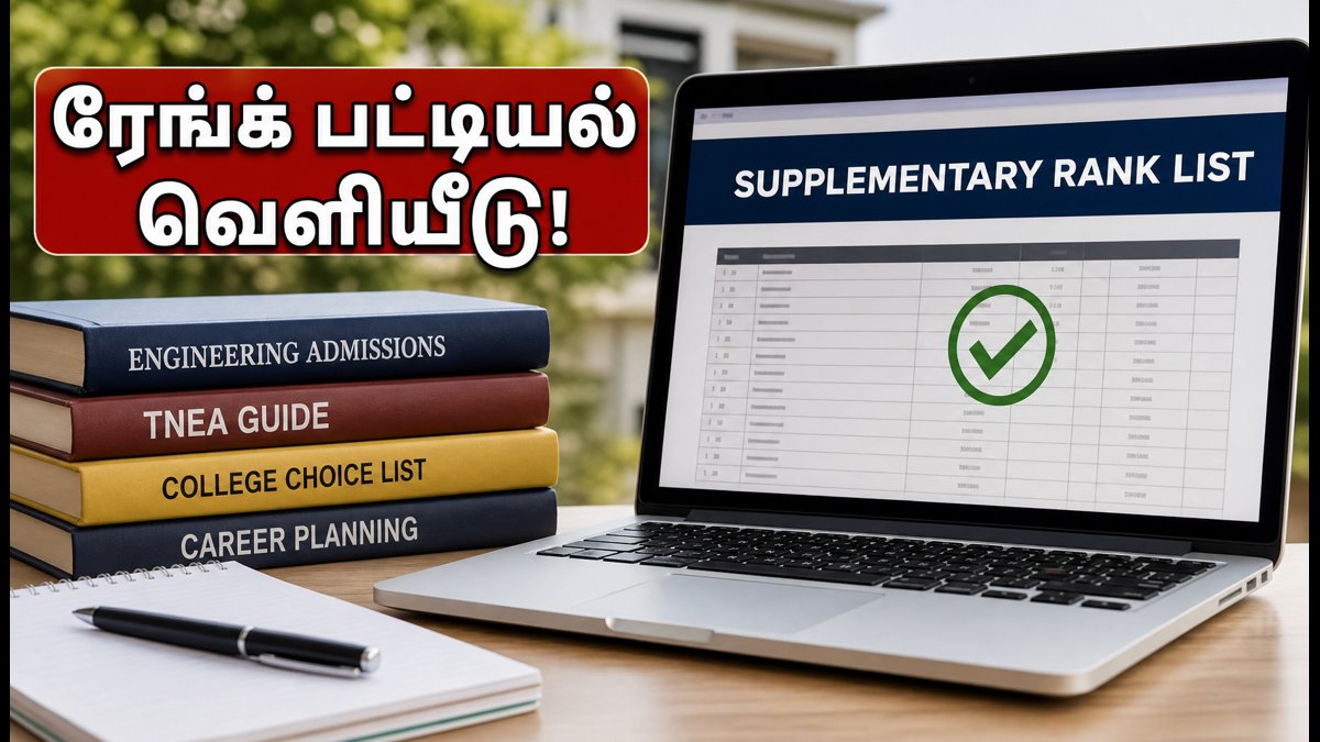 TNEA 2026 துணைச் சேர்க்கை: ரேங்க் பட்டியல் வெளியீடு! கல்லூரிகளைத் தேர்வு செய்ய இதோ முழுமையான வழிகாட்டி!