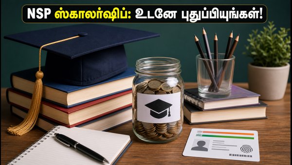 NSP ஸ்காலர்ஷிப் 2026: உதவித்தொகை புதுப்பித்தல் தொடங்கியது! NSP ஸ்காலர்ஷிப் 2026: உதவித்தொகை புதுப்பித்தல் தொடங்கியது!
