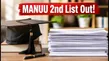 Manuu 2nd Selection List 2026 Check Results Reporting Dates 011